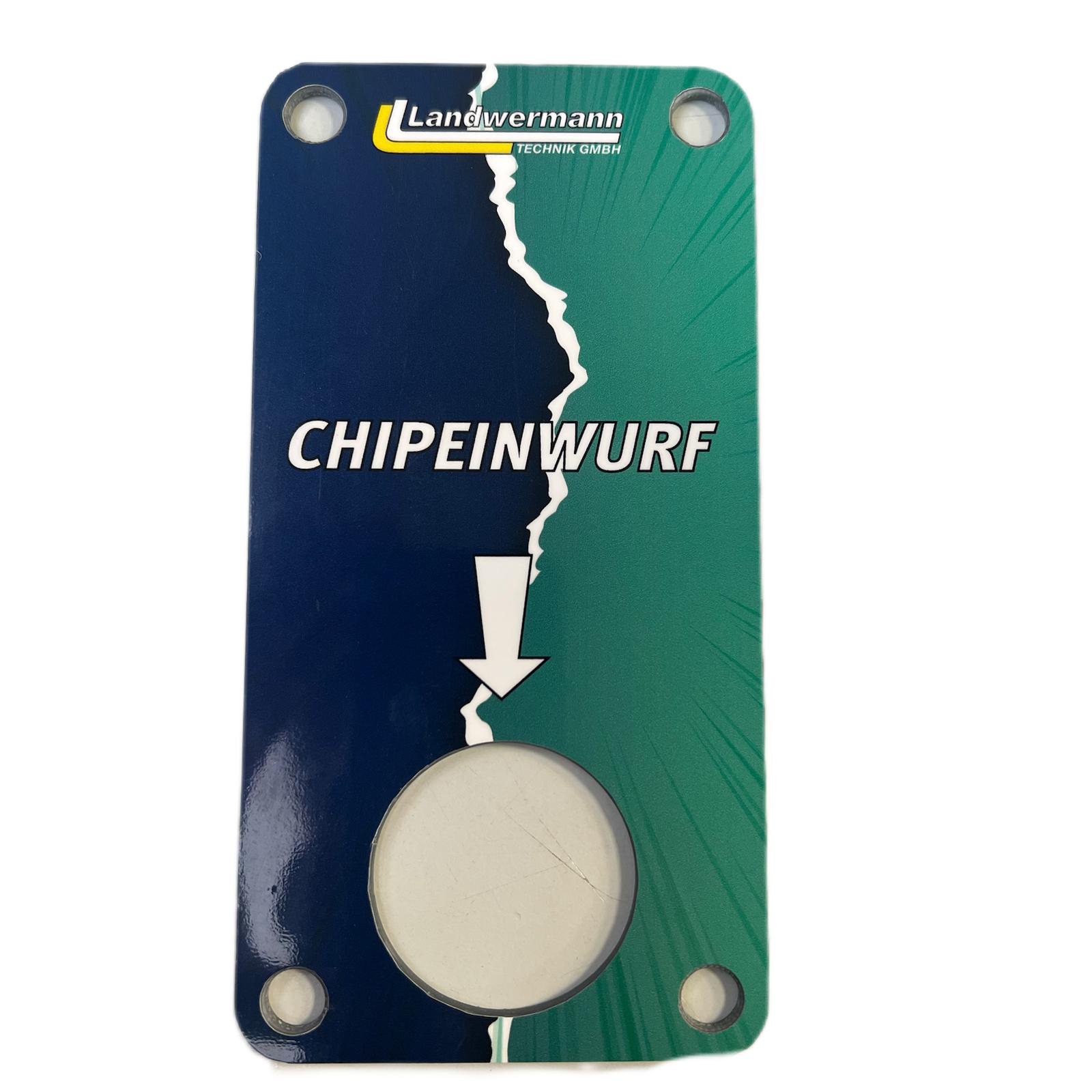 Abdeckplatte ChipEinwurf PVC Bedruckt